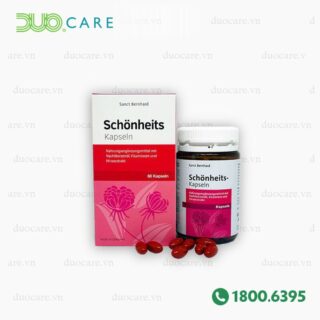 Dầu hoa anh thảo Schonheits 200 viên - Giảm các triệu chứng khó chịu thời kỳ tiền kinh nguyệt , tiền mãn kinh, bốc hỏa và mãn kinh - TPBVSK