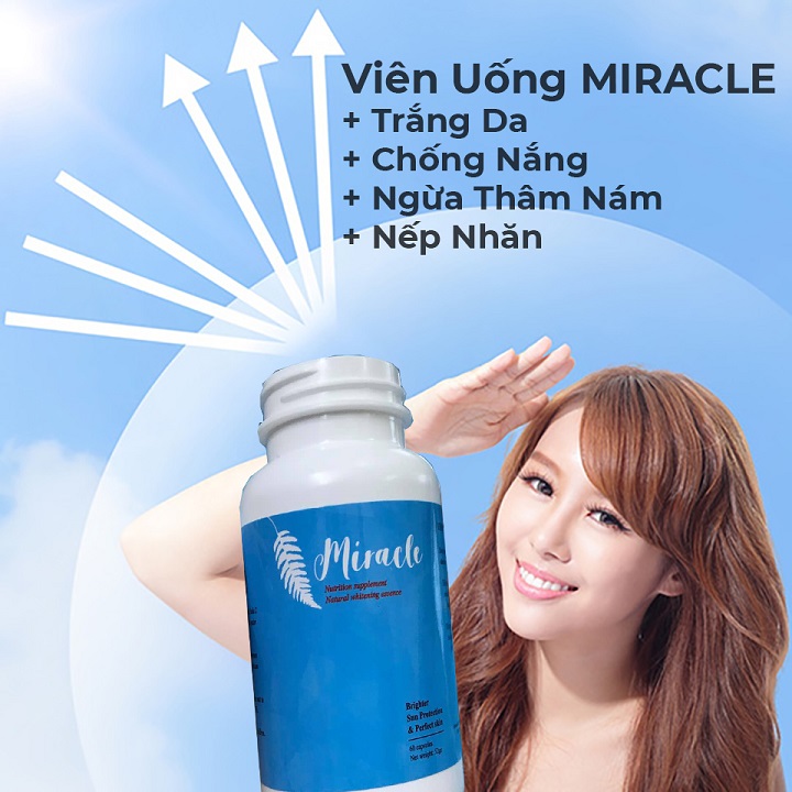 Công dụng của viên uống trắng da Miracle