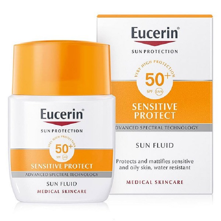 Kem chống nắng body Eucerin Sun Fluid Mattifying Sensitive Protect
