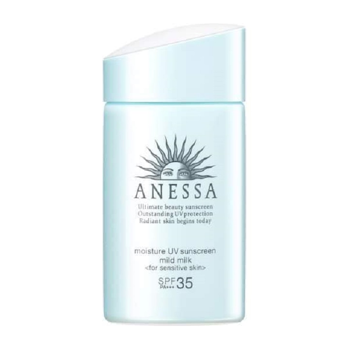 Kem chống nắng dành cho em bé Anessa Moisture UV Sunscreen Mild Milk SPF 35 Mẹ bỉm sữa